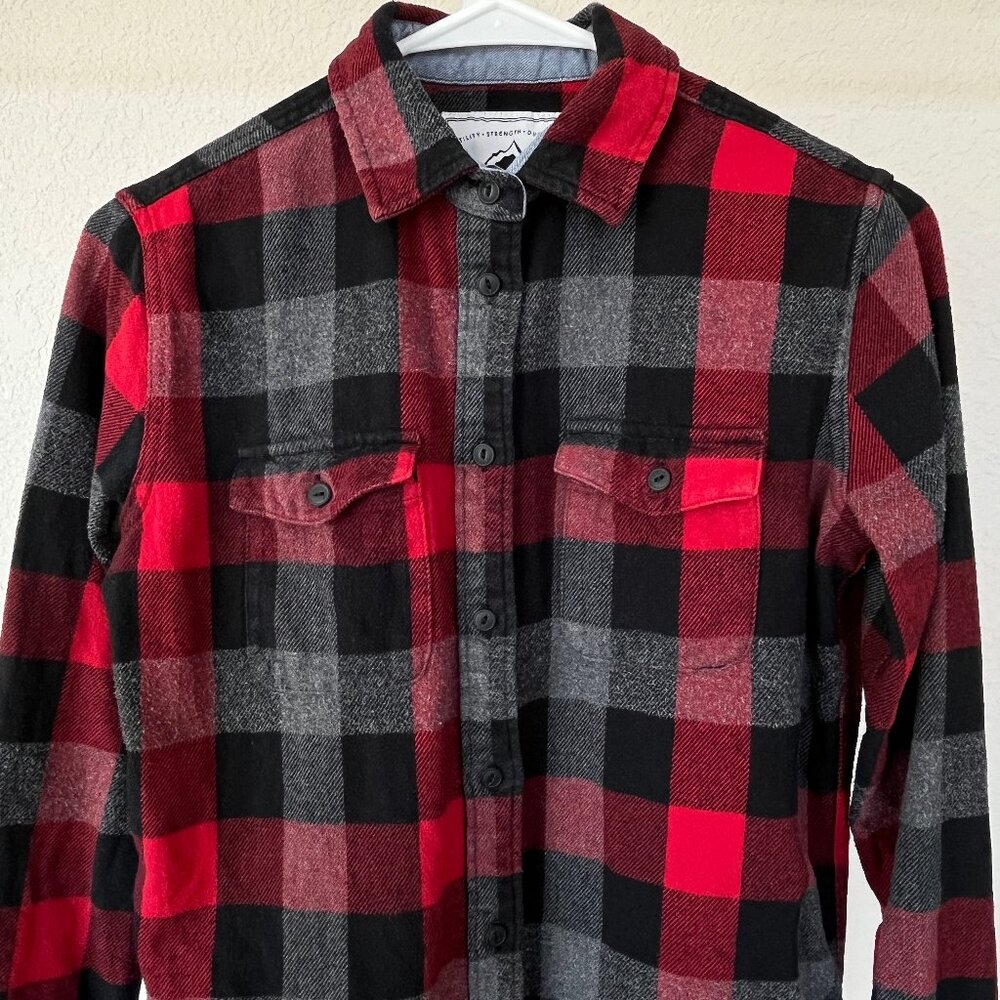 Penfield Flannel Button Down Red Checkered Small